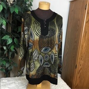 Fuerte long sleeve blouse Woman’s size 4 runs small for a 4 plus